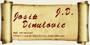 Josip Dinulović vizit kartica
